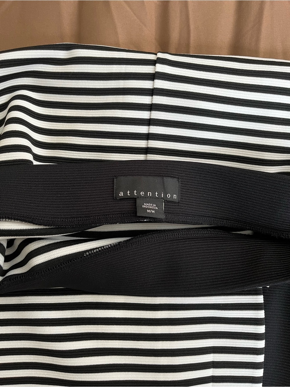 attention Black and White Striped Pencil Skirt - Picture 6 of 6